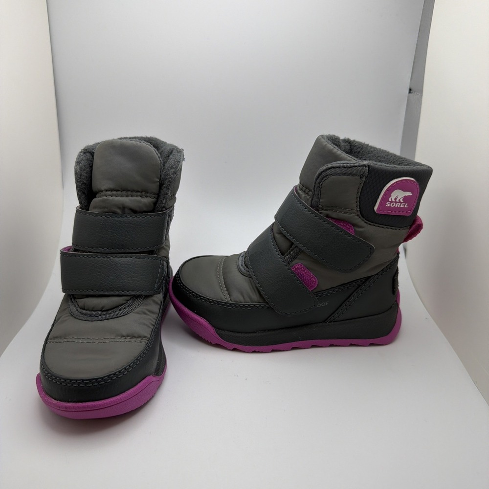 Sorel Whitney II Strap Waterproof Winter Boots Kids Size 6 Quarry Pink NV3919